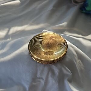 Gold Compact Mirror Antique Richard Hudnut Sunburst Art Deco Circa 1940s